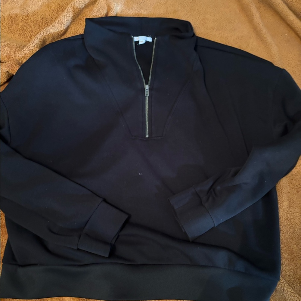 Women’s Black Quarter-Zip Pullover Sweater